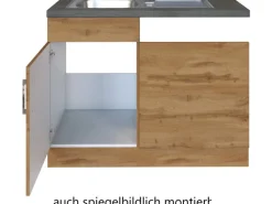 Spülenunterschrank für Geschirrspüler Sorrento 110x85x60cm Wotaneiche Pantryküchen|Einbauküchen