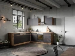 Discount Winkelküche Turin 240 x 240 cm mit E-Geräten Herde|Kochfelder