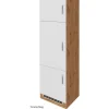 Best Held Möbel Held Möel Küchen-Kühlschr.umau Sorrento 60x200xT60cm Nische Weiß-WotanEiche