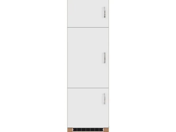 Best Held Möbel Held Möel Küchen-Kühlschr.umau Sorrento 60x200xT60cm Nische Weiß-WotanEiche