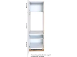 Best Held Möbel Held Möel Küchen-Kühlschr.umau Sorrento 60x200xT60cm Nische Weiß-WotanEiche