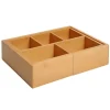 Discount Aufbewahrungsbox Organizer Ausziehbar Bambus Natur 24,6 x 17,6 x 7 cm Küchen-Ordnungssysteme