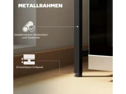 Discount HOMCOM Erweiterbares Mikrowellenregal Mikrowellenständer mit 3 Haken Küchenregal