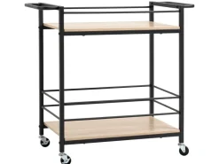 Best HOMCOM Küchenwagen mit 2 Ebenen Spanplatte 82 x 40 x 75 cm