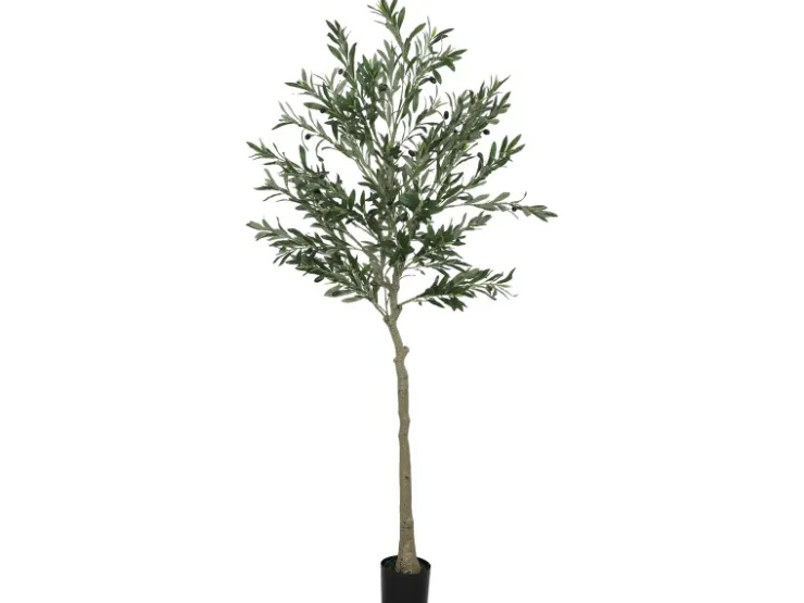 Clearance HOMCOM Künstlicher Olivenbaum Groß 180 cm Plastik Künstliche Pflanzen