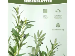 Clearance HOMCOM Künstlicher Olivenbaum Groß 180 cm Plastik Künstliche Pflanzen