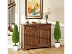 Sale HOMCOM Kunstpflanze Zypresse 2er-Set  90 cm im Topf mit Kunstmoos