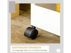 Best HOMCOM Rollwagen mit 4 Ebenen Rollen Bremsen