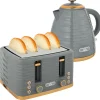 Online Wasserkocher und Toaster Set Stahl Grau 24,1L x 19,5B x 23,2H cm Kaffeemaschinen|Haushaltsgeräte