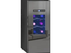Discount Weinkühlschrank Metall Hartglas Schwarz 51,5L x 26,5B x 65H cm Kühlschränke