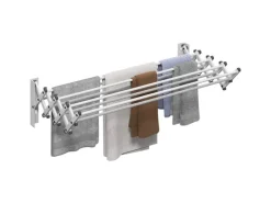 Clearance Wäscheständer Wand Ausziehbar Wäschetrockner 86 x 61 x 22 cm Silber Wäschetrockner