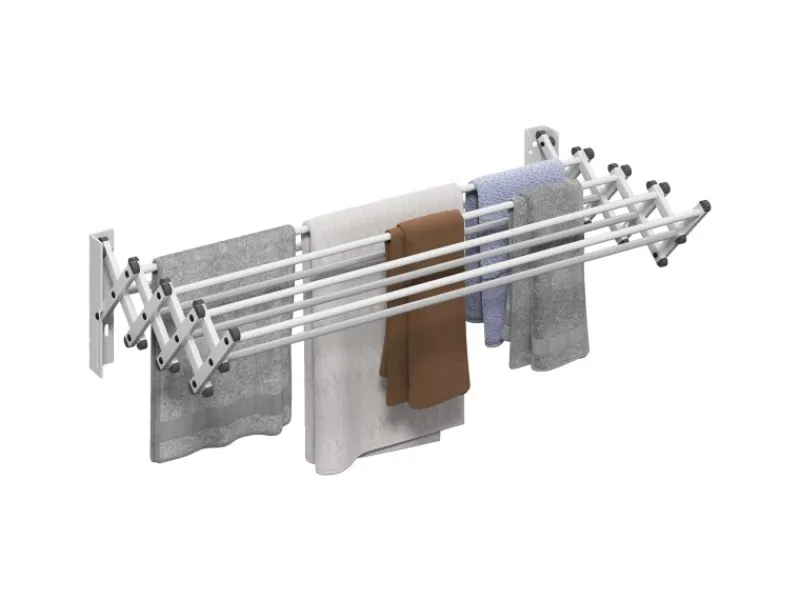Clearance Wäscheständer Wand Ausziehbar Wäschetrockner 86 x 61 x 22 cm Silber Wäschetrockner