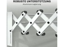 Clearance Wäscheständer Wand Ausziehbar Wäschetrockner 86 x 61 x 22 cm Silber Wäschetrockner