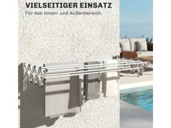 Clearance Wäscheständer Wand Ausziehbar Wäschetrockner 86 x 61 x 22 cm Silber Wäschetrockner