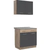 Clearance Homestyle4u Küchenzeile 80x207x60 in Grau 2361