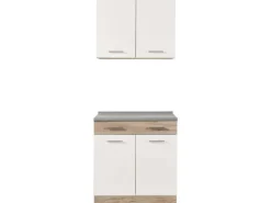 Sale Homestyle4u Küchenzeile 80x207x60 in Weiß 2360