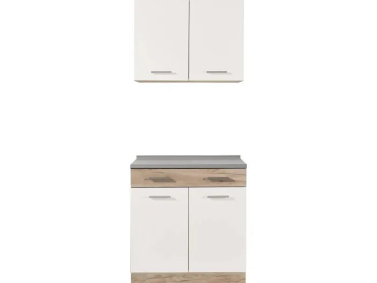 Sale Homestyle4u Küchenzeile 80x207x60 in Weiß 2360