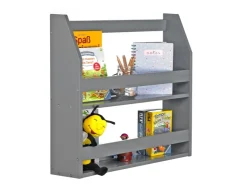 New Homestyle4u Wandregal Hängeregal Küchenregal Bücherregal Regal Holz Grau