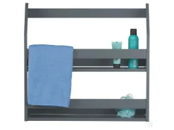 New Homestyle4u Wandregal Hängeregal Küchenregal Bücherregal Regal Holz Grau