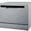 homeX Geschirrspüler<Tischgeschirrspüler Mini Geschirrspüler mit 6 Programmen 6 Maßgedecke Aquastop GST6AE-S