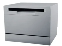 homeX Geschirrspüler<Tischgeschirrspüler Mini Geschirrspüler mit 6 Programmen 6 Maßgedecke Aquastop GST6AE-S