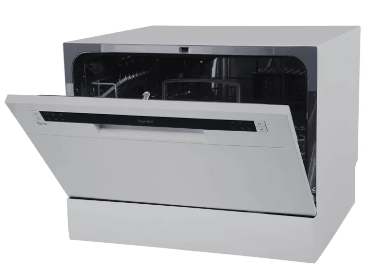 homeX Geschirrspüler<Tischgeschirrspüler Mini Geschirrspüler mit 6 Programmen 6 Maßgedecke Aquastop GST6AE-S