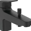 Ideal Standard Einhebelmischer<Badearmatur Ceraplan für Wannenrand Schwarz Matt