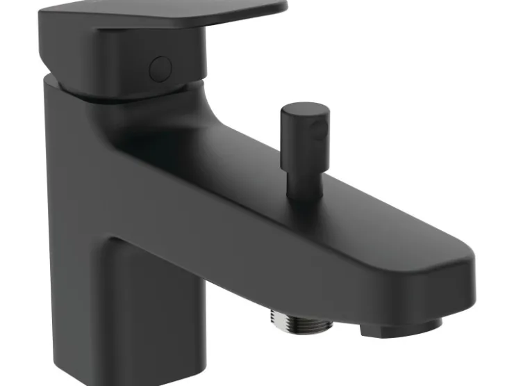Ideal Standard Einhebelmischer<Badearmatur Ceraplan für Wannenrand Schwarz Matt