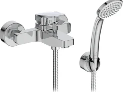 Hot Ideal Standard Badearmatur Ceraplan Chrom Aufputz mit Handbrause-Set
