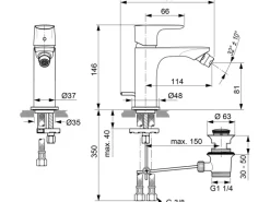 Best Bidetarmatur Connect Air Einhebelmischer