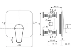 Ideal Standard Einhebelmischer<Brausearmatur Cerafine D Unterputz Chrom