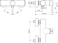 Ideal Standard Einhebelmischer<Brausearmatur Ceraline AP Chrom