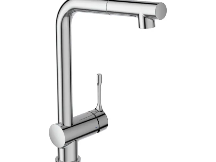 Ideal Standard Einhebelmischer<Küchenarmatur Ceralook h.Auslauf herausziehbare Handbrause Chrom