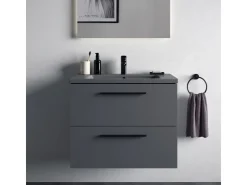 Ideal Standard Einhebelmischer<Waschtischarmatur Ceraplan H90 mit Ablaufgarnitur Schwarz Matt