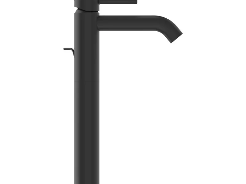 Sale Waschtischarmatur Ceraline Längerer Sockel + Ablaufgarnitur Black Einhebelmischer