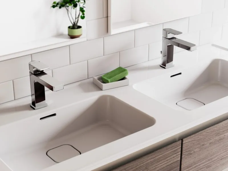 Clearance Waschtischarmatur Edge Slim Chrom Einhebelmischer