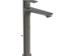 Outlet Waschtischarmatur Connect Air verlängerter Sockel Magnetic Grey Einhebelmischer