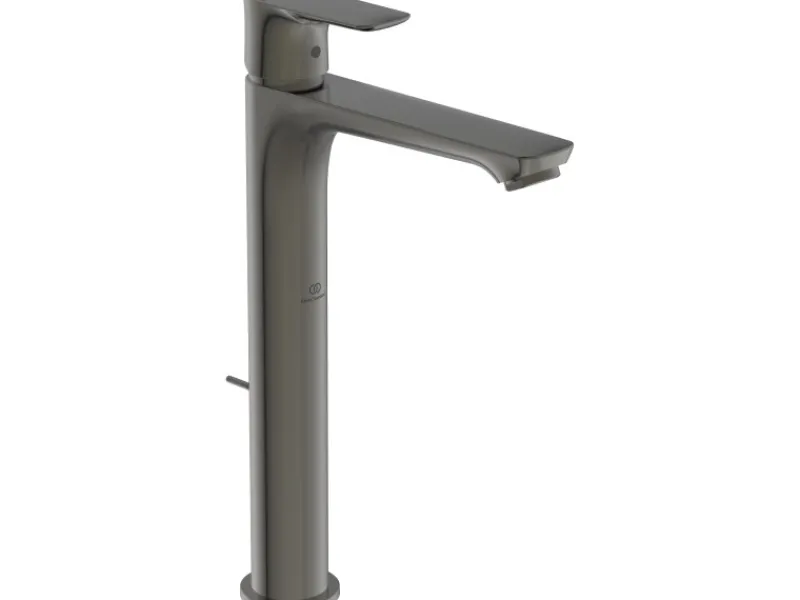 Outlet Waschtischarmatur Connect Air verlängerter Sockel Magnetic Grey Einhebelmischer