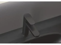 Sale Waschtischarmatur Cerafine O H120 mit PushOpen-Ventil Silk Black Einhebelmischer
