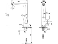 Clearance WT-Armatur Connect Air mit hohem Auslauf o. Ablaufg. Einhebelmischer