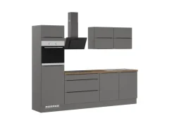 Discount Impuls Küchen Küchenzeile IBZ42807L 280 cm  ohne E-Geräte Grafit