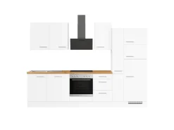 Clearance Impuls Küchen Küchenzeile IBZ43108V 310 cm ohne E-Geräte Weiß