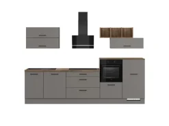 Clearance Küchenzeile IKZ1320LF 320 cm mit E-Geräten Kühlschränke|Kochfelder