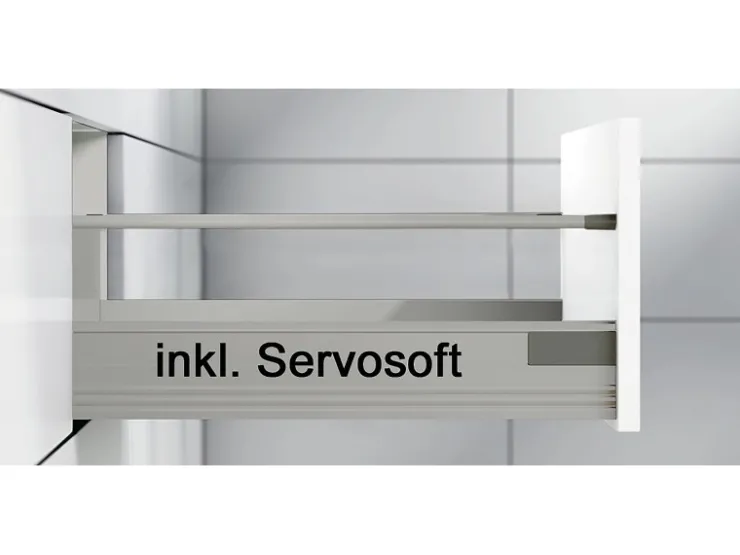 Online Impuls Küchen Küchenzeile IKZ1310V8 310 cm -Optik natur mit E-Geräten Beton