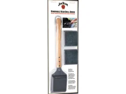Jim Beam Pfannen|Kochfelder<Grillbürste Edelstahl Holzgriff Parawood Inkl. 2 Wechselköpfe