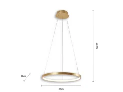 Outlet Just Light Pendelleuchte Circle Gold Ø 40 cm Kücheninseln