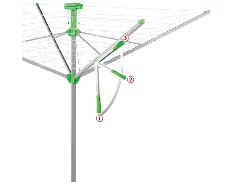 Wäschespinne Novaplus 600 Easy Silber-Grün Wäschetrockner