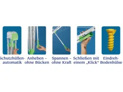 Wäschespinne Novaplus 600 Easy Silber-Grün Wäschetrockner