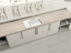 Clearance Kaindl Arbeitsplatte Travertin Alcamo 410 cm x 60 cm x 3,8 cm Kücheninseln