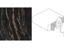 Clearance Kantenumleimer 65 cm x 4,4 cm Marmor St. Laurent (C172 SI) 2 Stück Kücheninseln